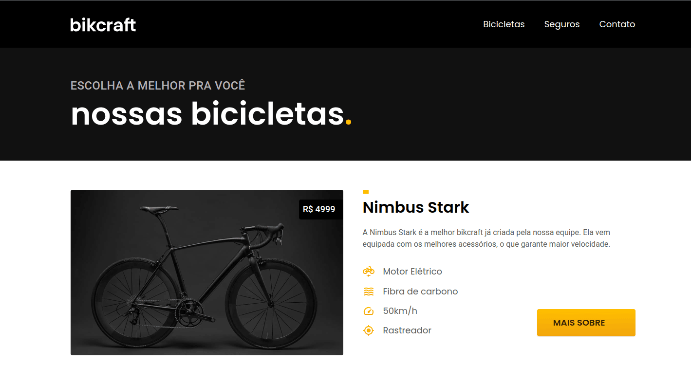 Preview da seção Bicicletas